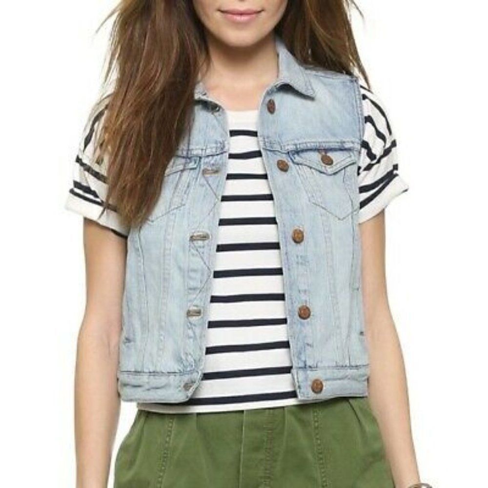 Madewell Vest Denim Jean Trucker Vest Size XS